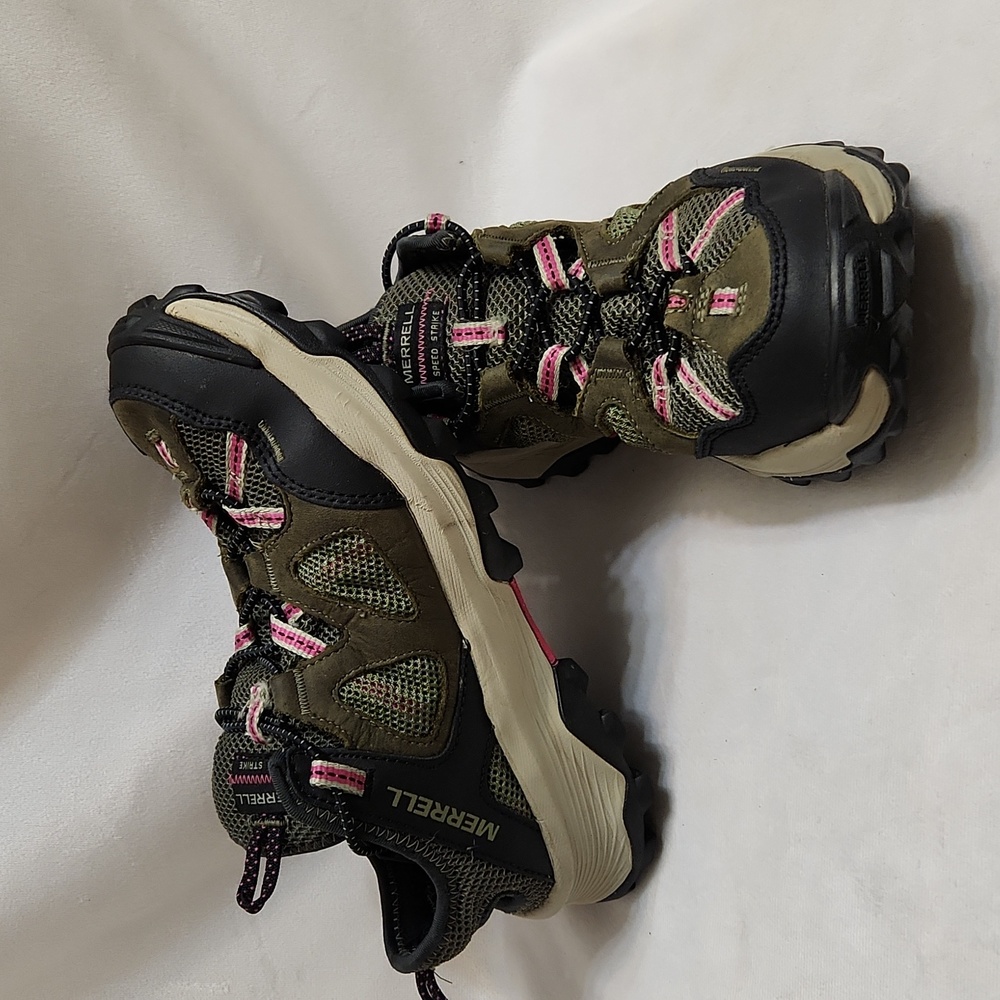 Merrill Speed Strike Leather Mesh Lightweight Hiking Shoes (W Size 7)